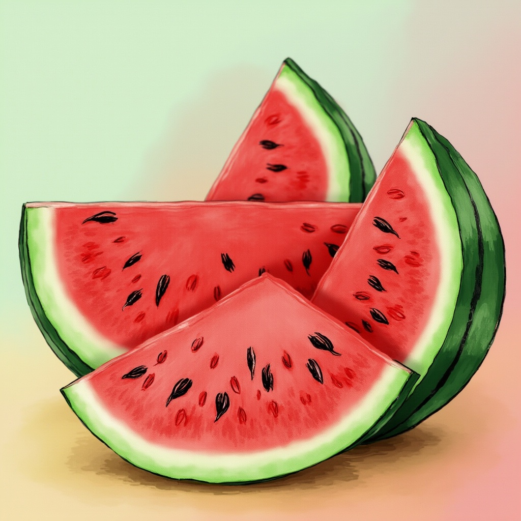 عکس خفن عکس هندوانه و انار برای شب یلدا کارتونی