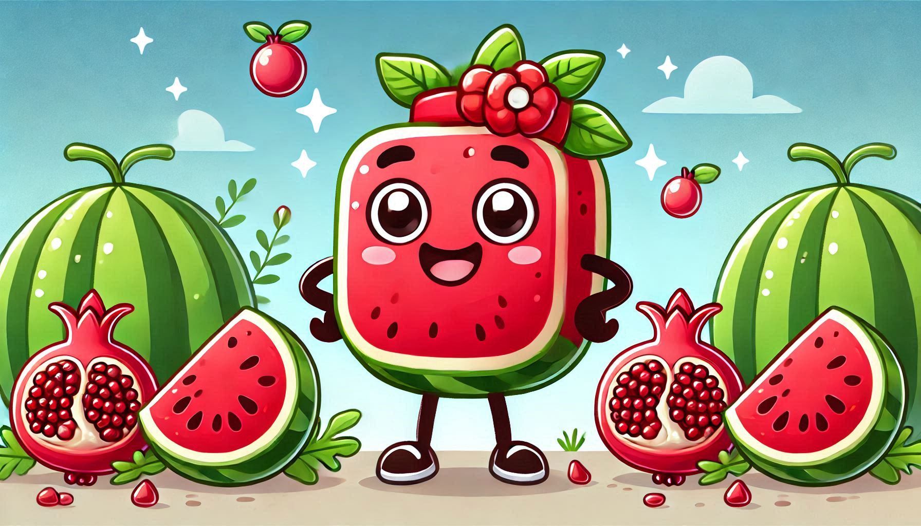 عکس خفن عکس هندوانه و انار برای شب یلدا کارتونی