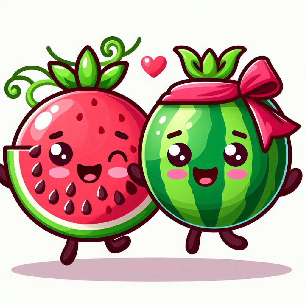 عکس خفن عکس هندوانه و انار برای شب یلدا کارتونی