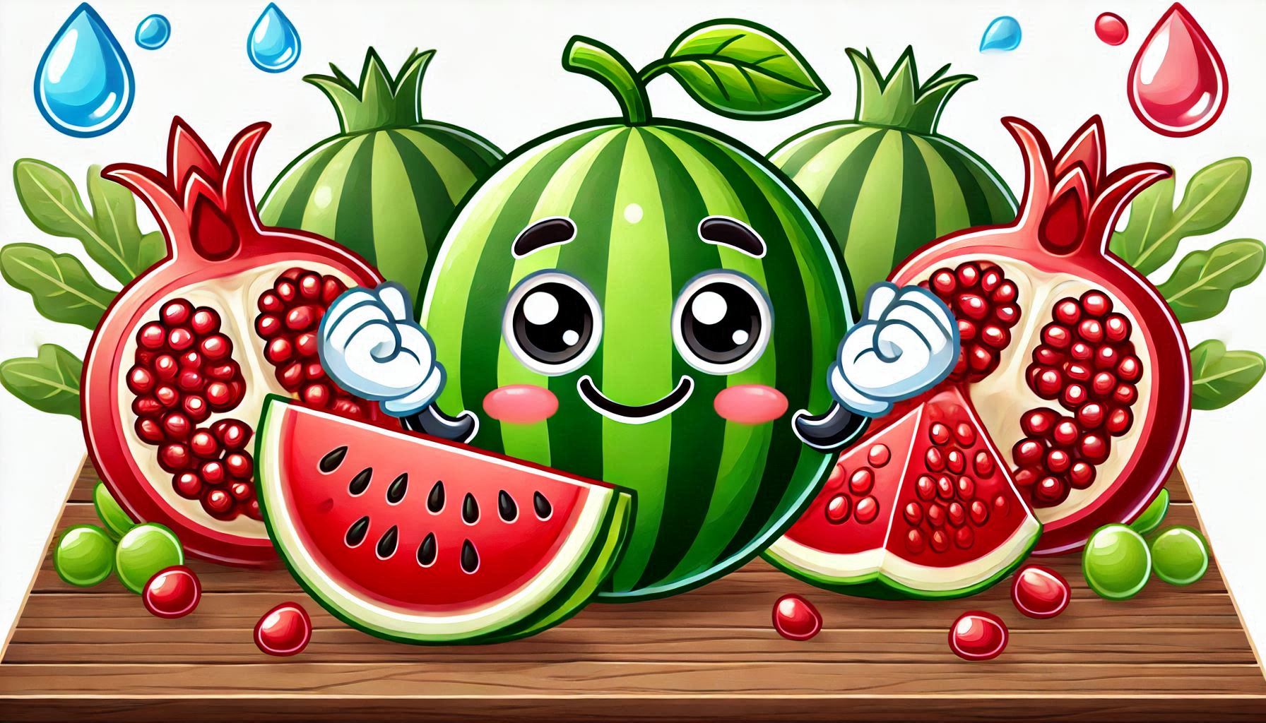 عکس خفن عکس هندوانه و انار برای شب یلدا کارتونی